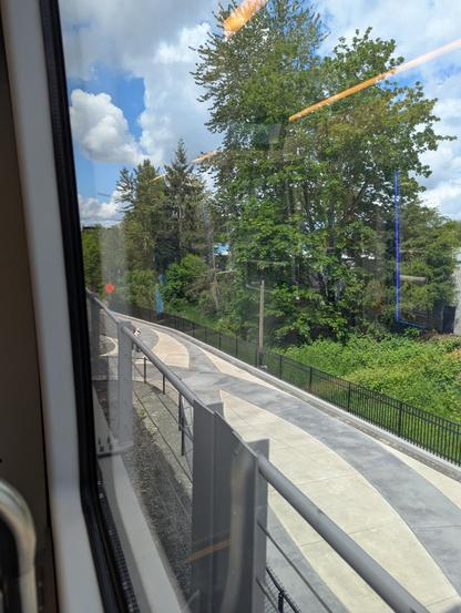 A view of the new bike trail along the stretch between Marymoor Village and Redmond Downtown