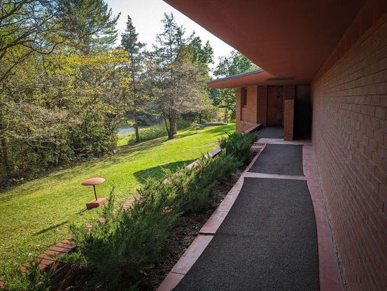 One of a series of photographs taken at a state park in Iowa that features a Frank Lloyd Wright-designed home.