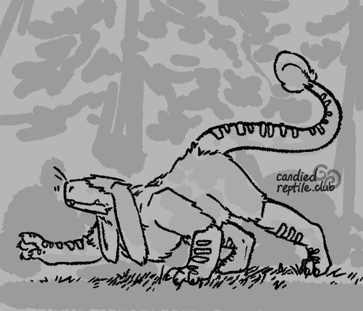 the voice of the hunted on all fours walking through a forest, sniffing the air warily