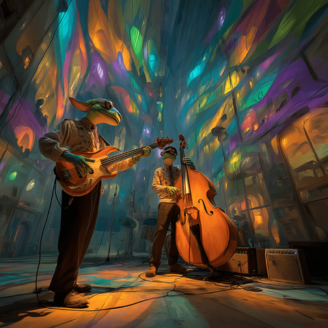 Cosmic Ballads: A Sipena Serenade

Preview:

Journey to the far-flung mining world of Sipena, where the acrid smoke of industry mingles with the otherworldly pulse of alien taverns. Here, a solitary human musician, his guitar strung with the sorrowful magic of an ancient Rhine maiden's hair, weaves ballads that resonate across species and stars.

This is a visually stunning odyssey through surreal perspectives and impossible encounters, where the language of music transcends all barriers. Witness what unfolds when an Earthly lament, born of heartbreak and myth, intertwines with the haunting call of an alien saxophone, itself touched by the inspiration of a Grecian Muse. Two souls, two distinct worlds, harmonizing in a universe where melody itself can bend reality.

Prepare to be transported by a dreamlike fusion of ancient legend and futuristic blues, where the most profound connections are forged in the shared, universal echo of a timeless song. ✨🎶

Tags:

#CosmicBallads #SciFiMusic