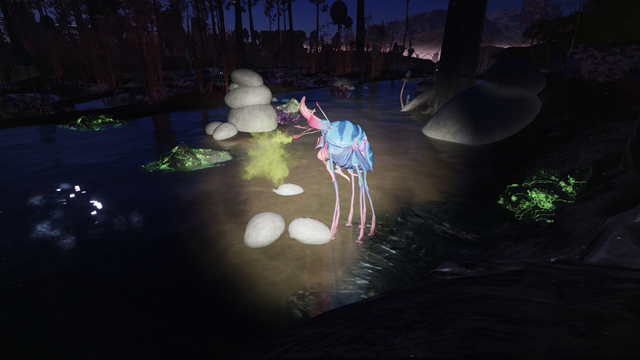 A weird creature that I crossed paths with one night in the Red Bamboo Forest.