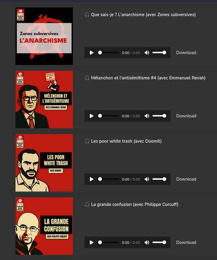 La page https://feed.ausha.co/mVj4XUMQYpJY avec les 4 derniers podcasts de Martin Eden