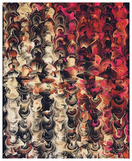Abstract digital artwork, made with JavaScript code