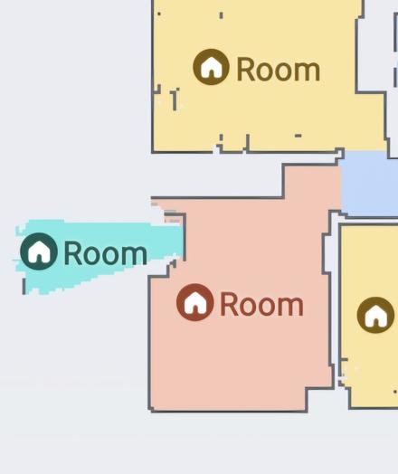 Screenshot of the app's map showing the appearance of a whole new "room" through the mirror
