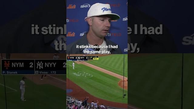 Pete Alonso says, "This one's 100% on me," after costly error that swung the game #shorts