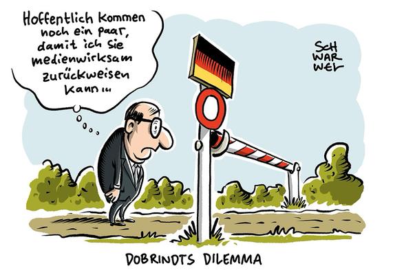 Hoffentlich Kommen noch ein paar, damit ich sie medienwirksam zurückweisen Kann iu
WEr
DOBRINDTS DILEMMA🖖