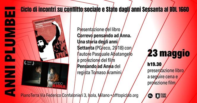 Presentazione “Correvo pensando ad Anna” e proiezione – Rassegna “Anni plumblei”