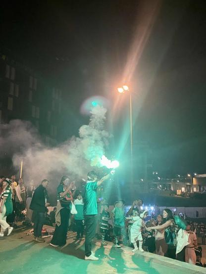 Sporting Clube de Portugal party celebrating winning the portuguese league