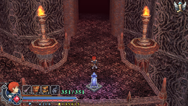 Adol on the entrance to the final room