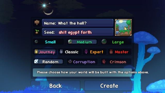 Why does *this* seed generate a drunk world in Terraria?