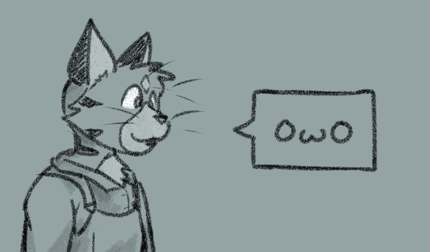 pinball in uniform saying "owo"