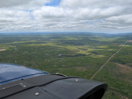 Lots and lots of forests, which don't provide a lot of good landing opportunity.