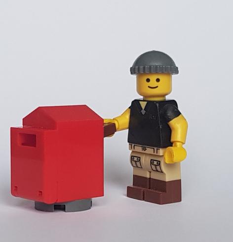 Lego Pete posting a freebee. He looks very pleased with himself, as well he might.
