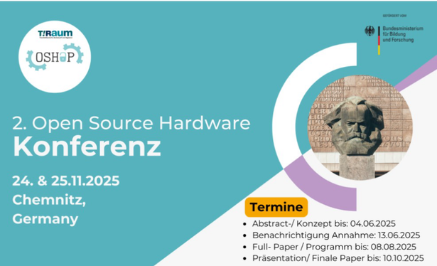 Screenshot open source hardware Konferenz / 24 - 25.11.25 Chemnitz Germany