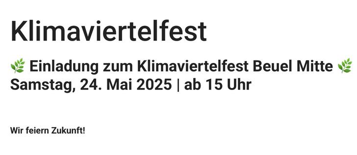 Klimaviertelfest