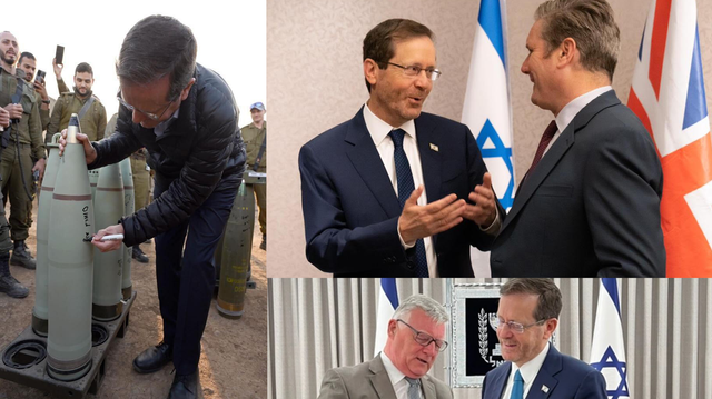 Starmer’s guest Herzog signs shells to fire on Gaza