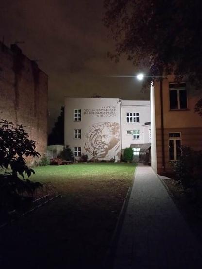 Mural by Iwona Miłobędzka in Siedlce (Poland) dedicated to Bolesław Prus, a leading figure in the history of Polish literature