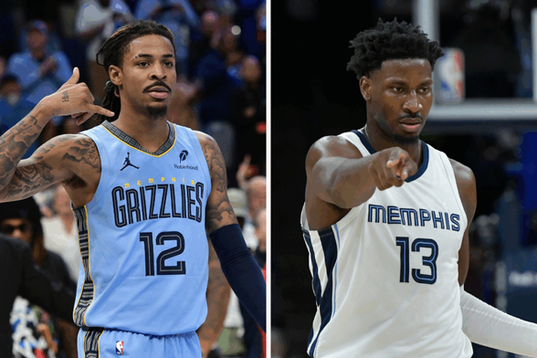 <strong>Memphis Grizzlies players Ja Morant, left, and Jaren Jackson Jr. are two of the team&rsquo;s&nbsp;&ldquo;core 3&rdquo; players.</strong> (Brandon Dill/AP file)&nbsp;