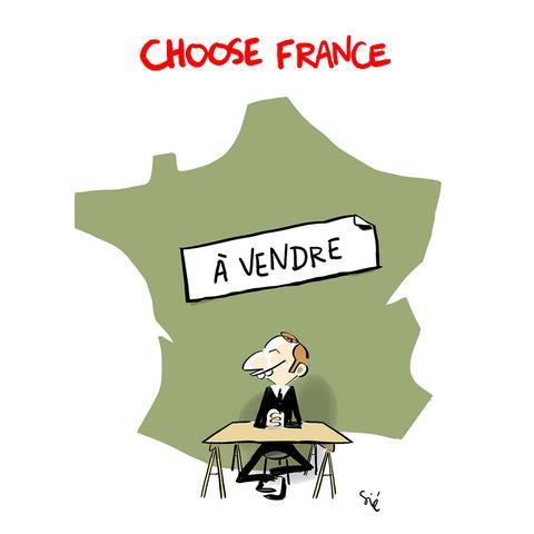 Le sommet « Choose France 2025 » de Macron vu par le dessinateur Sié