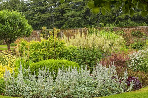 Beautiful enclosed English formal garden