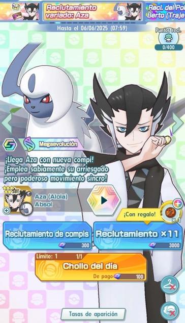 Reclutamiento de Aza y Absol