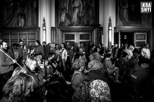 La foule des manifestants