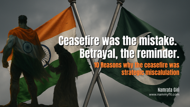 Namrata Giri Blog_Ceasefire Was the Mistake. Betrayal Was the Reminder_. India paused at the edge of history—and Pakistan did what it always does. Now, the world must understand: peace with a proxy state is a strategic illusion.