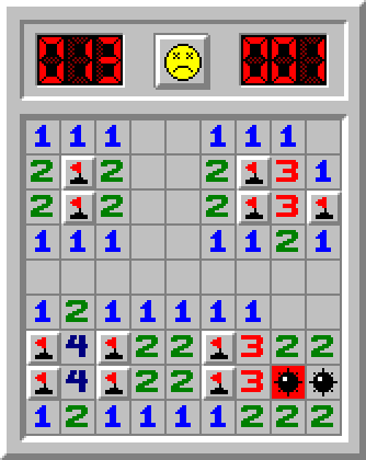 minesweeper loss game