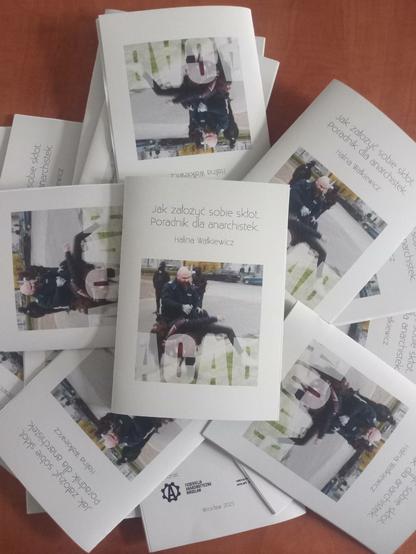 Zdjęcie zinów "Jak założyć sobie skłot. Poradnik dla anarchistek."