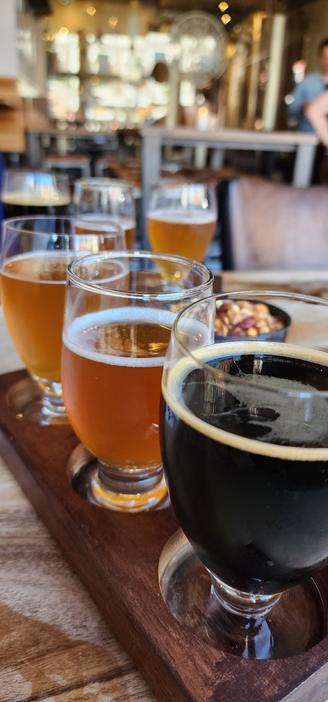 Two flights of beer