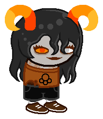 Stylized Homestuck walksprite of a troll!ZombieCleo.