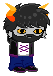 Stylized Homestuck walksprite of a troll!xBCrafted.
