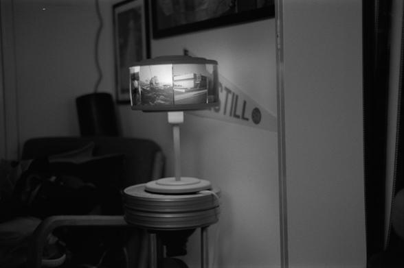 Photo by Caleb “bad flashes” Knueven on May 20, 2025. May be a black-and-white image of television, camera and text.
