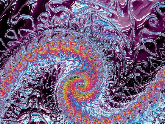 Glass spiral with high specular shine
