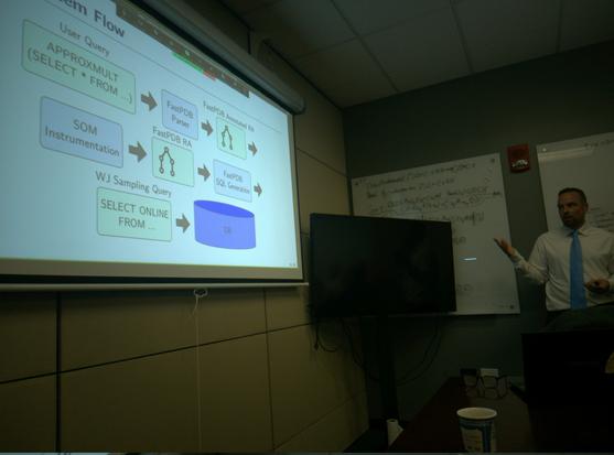 Aaron presenting his work!