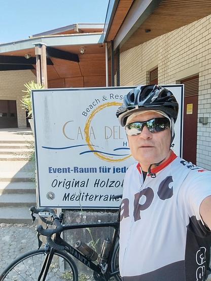 Am 1. Ziel angekommen, Heidesee Forst bei Bruchsal.