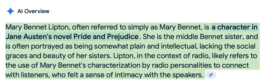 • Al Overview
Mary Bennet Lipton, often referred to simply as Mary Bennet, is a character in
Jane Austen's novel Pride and Prejudice. She is the middle Bennet sister, and
is often portrayed as being somewhat plain and intellectual, lacking the social
graces and beauty of her sisters. Lipton, in the context of radio, likely refers to
the use of Mary Bennet's characterization by radio personalities to connect
with listeners, who felt a sense of intimacy with the speakers. *