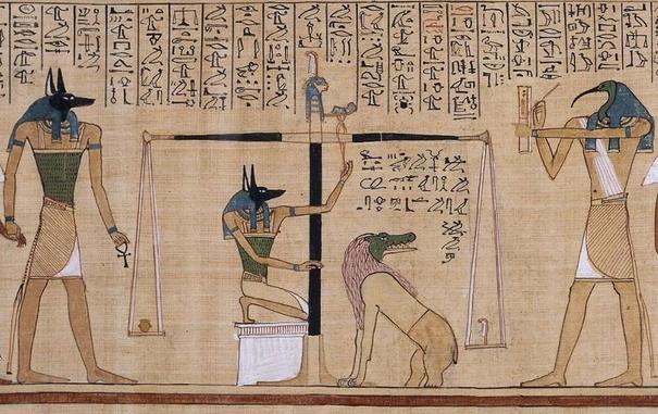 A page from an ancient Egyptian spellbook featuring Thoth.