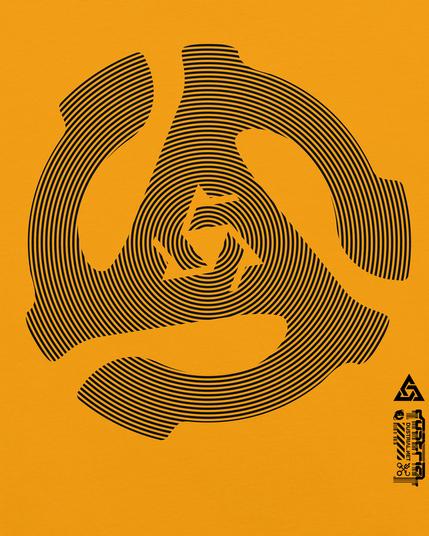 Vector art, 45 rpm adapter tee