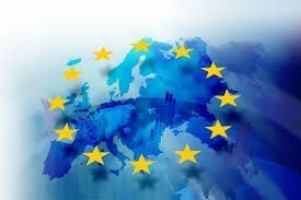 European Union flag featuring a circle of yellow stars on a blue background, symbolizing unity among member states.