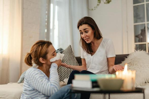 photograph of women having an argument