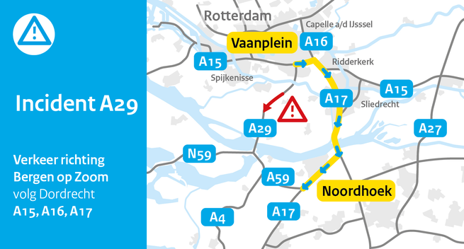 Omleidingsroute richting Bergen op Zoom