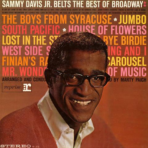 Sammy Davis Jnr Belts The Best of Broadway Lp cover