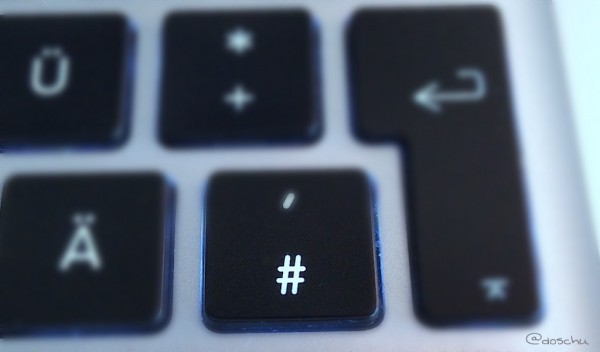 Tastatur Hashtag -- doschu