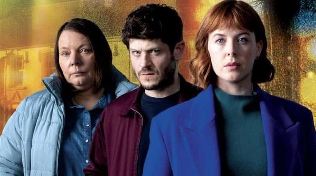 Joanna Scanlan, Iwan Rheon, and Alexandra Roach in The Light in the Hall