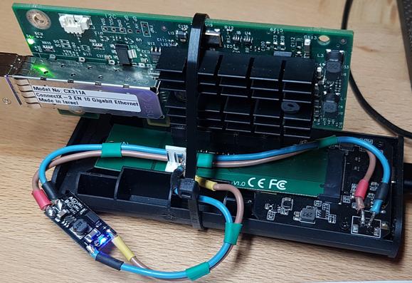 Thunderbolt/USB4 eNIC with "internal" 12V supply