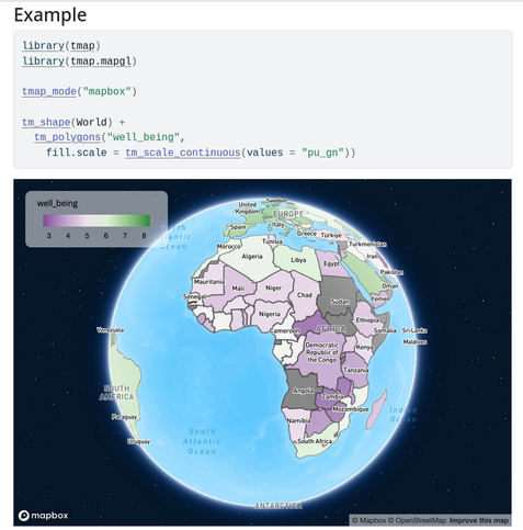 A screen shot with the code and image from the url