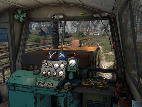 Derail Valley Simulator - This is a Screenshot of the interior of my lead DE2 locomotive showing the added accessories and remote control unit for the second locomotive.