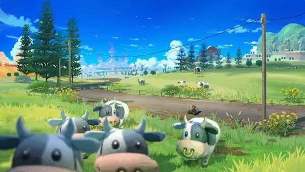 A concept for Moo Moo Meadows showing lots of cows