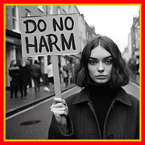 Or at least try to do as little as possible, by living a vegan life. We all harm just by living on this planet, but being vegan is intentionally trying to do the least harm.